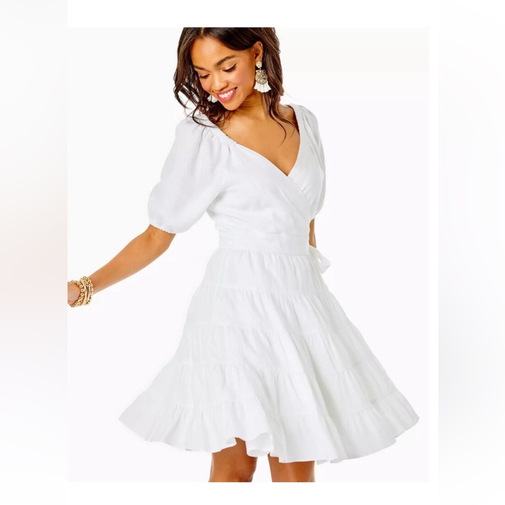 Lilly Pulitzer White Wrap Dress